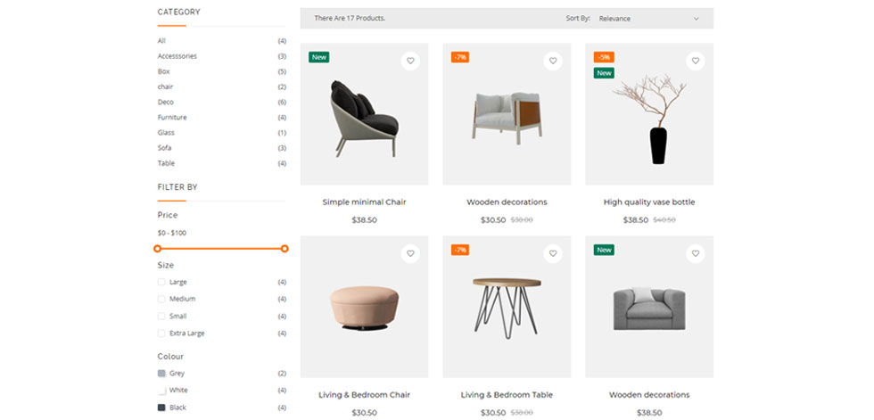 Shop page