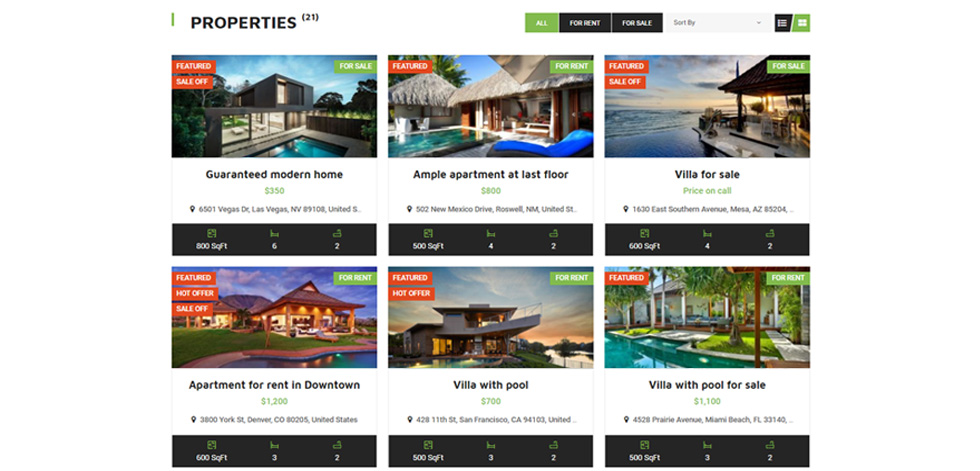 Property listing