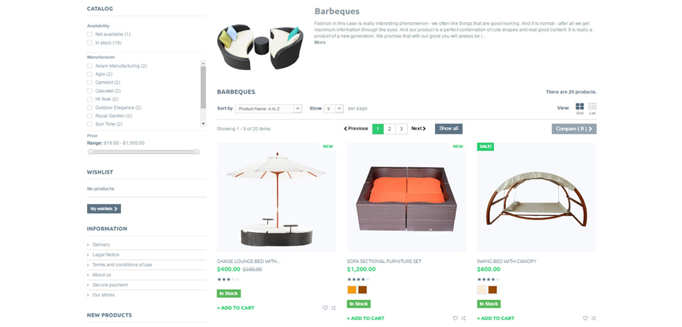 Category page