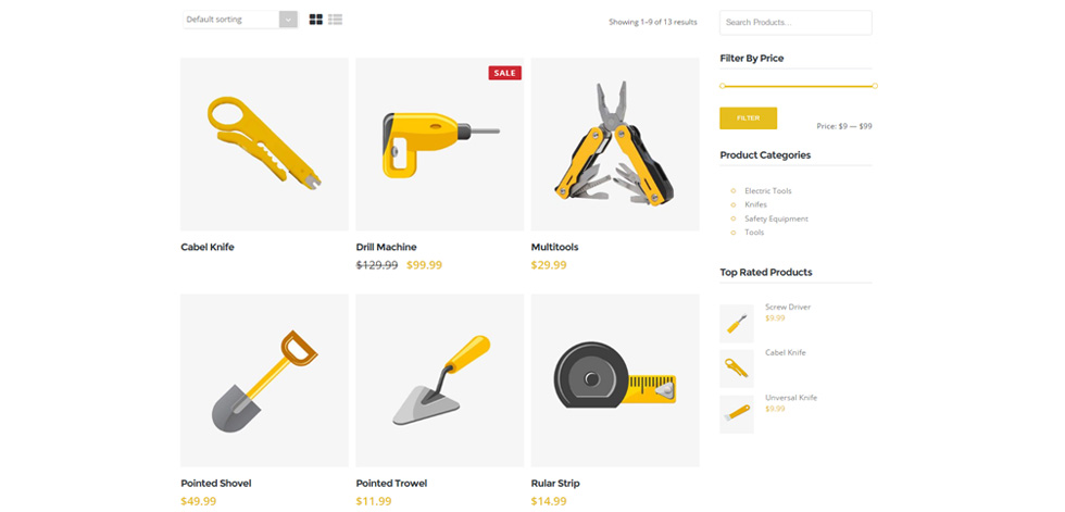 Shop page