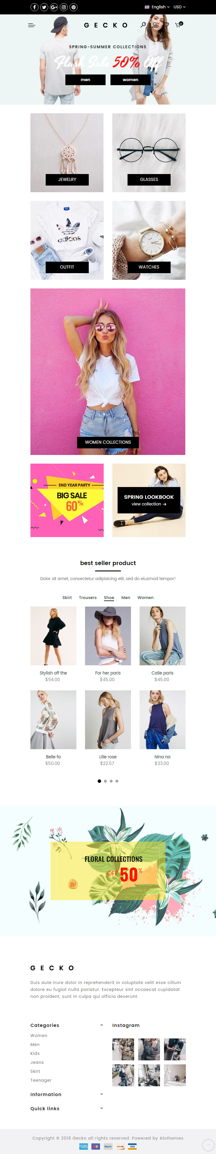 Gecko – Premium Responsive Multipurpose Magento 2 Theme theme — Tablet preview