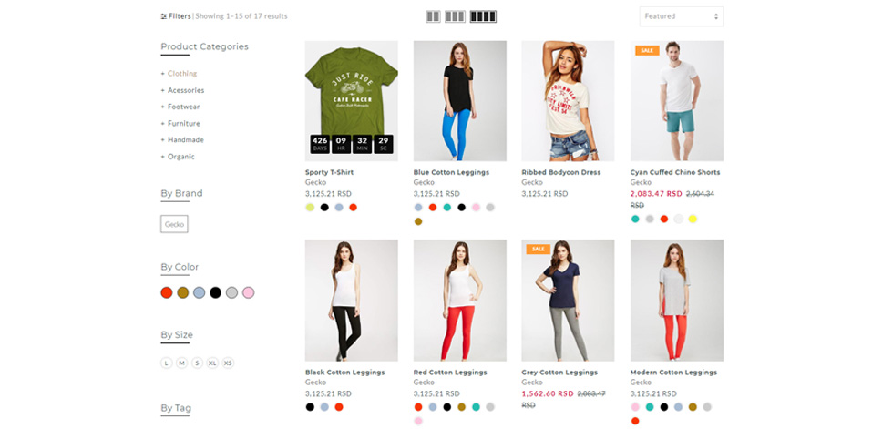 Shop page
