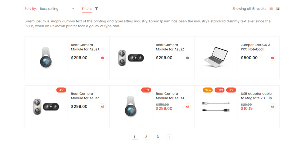 Category page