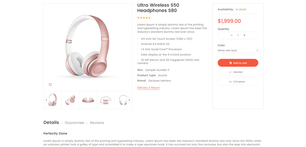 Product page