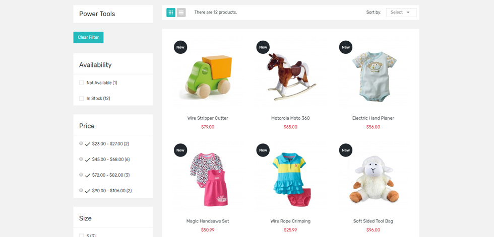 Category page