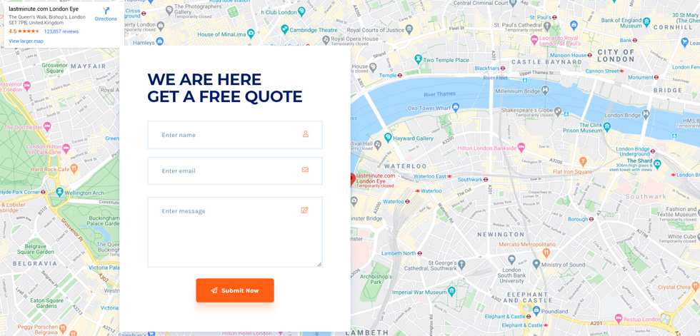 Contact page