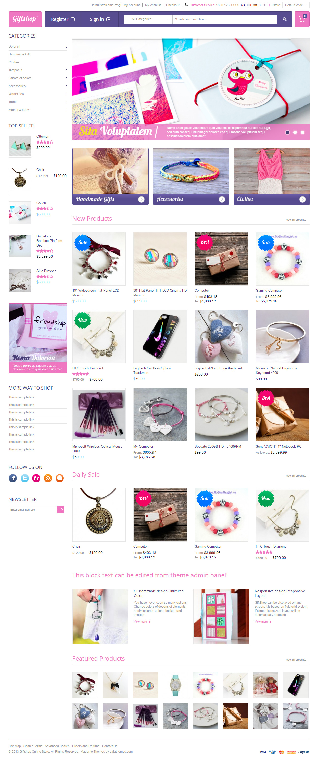 Gift Shop Magento Bootstrap Themes