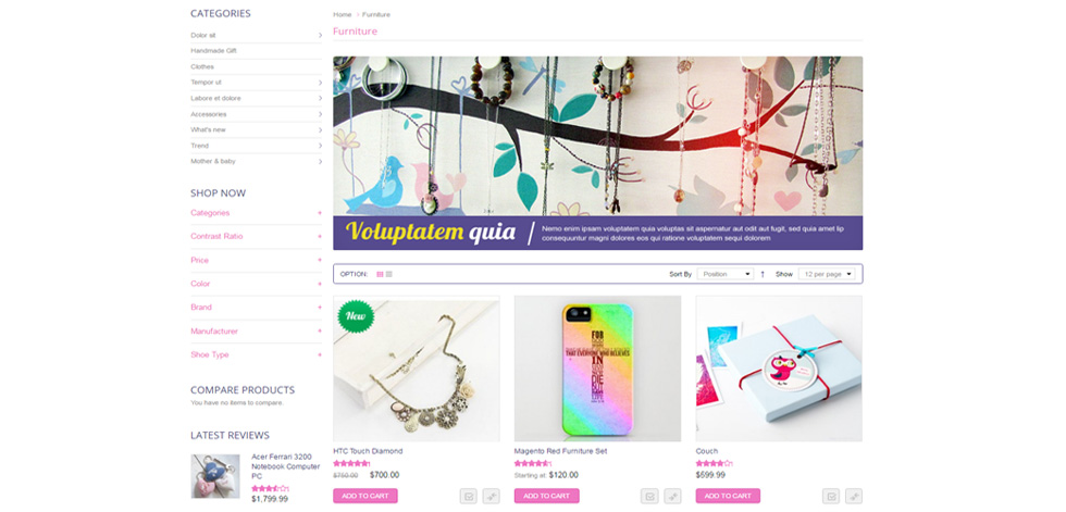 Category page