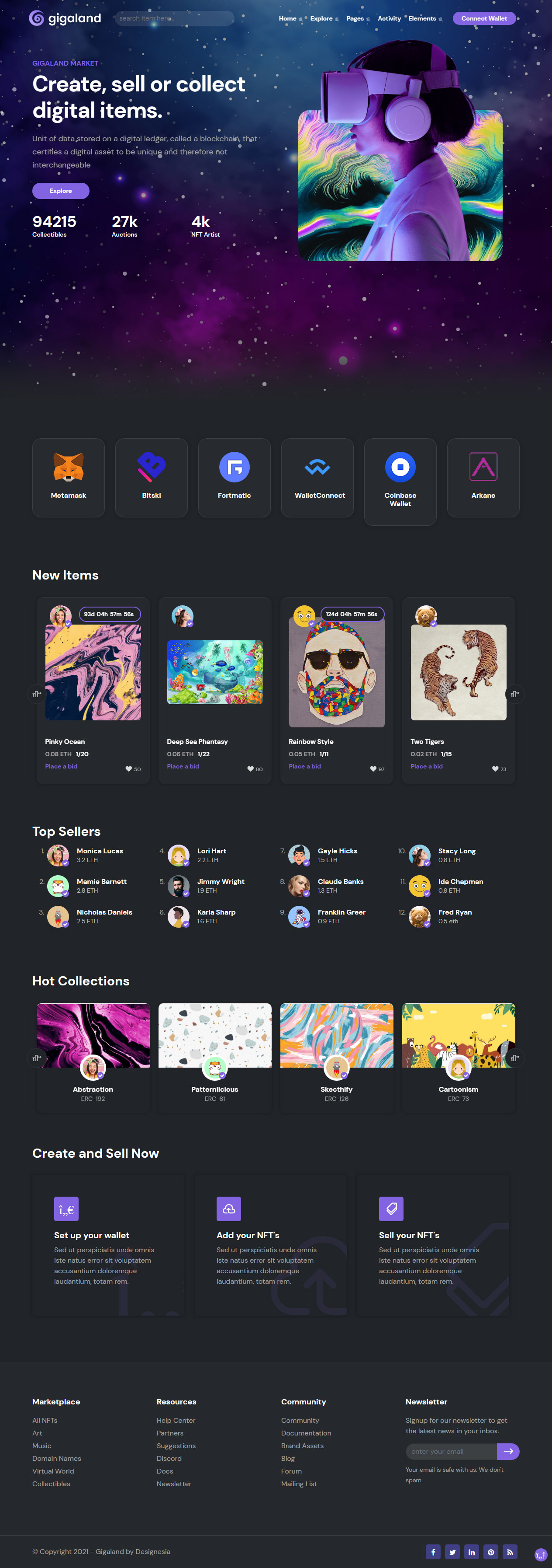 Gigaland React HTML Templates