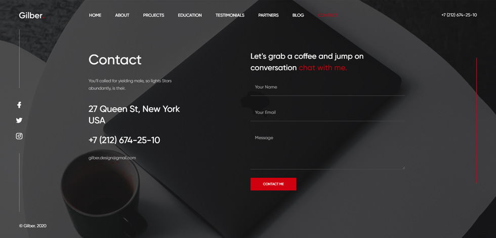Contact page