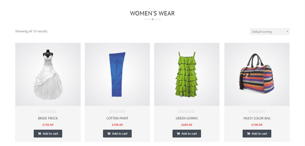 Shop page
