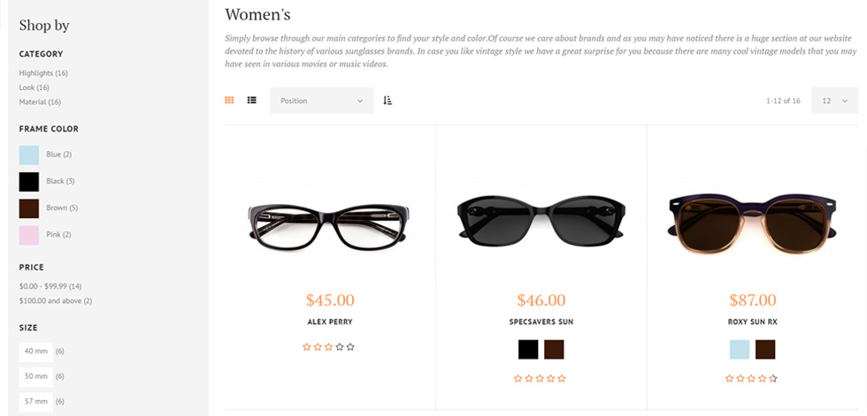 Category page