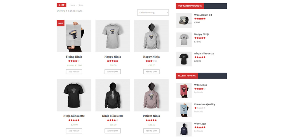 Shop page