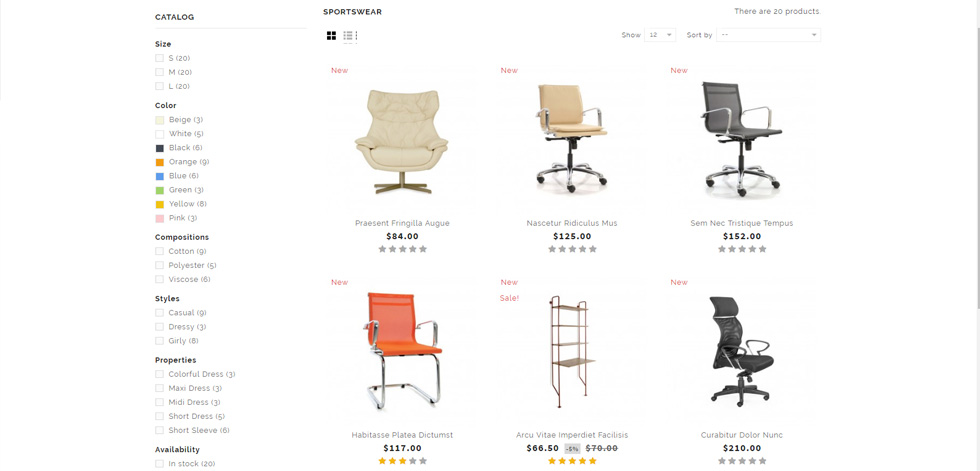Category page