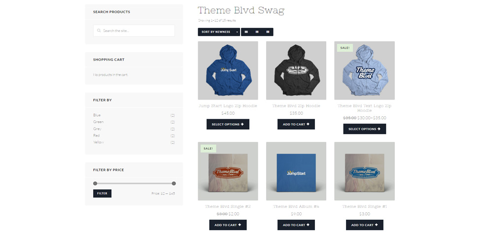 Shop page