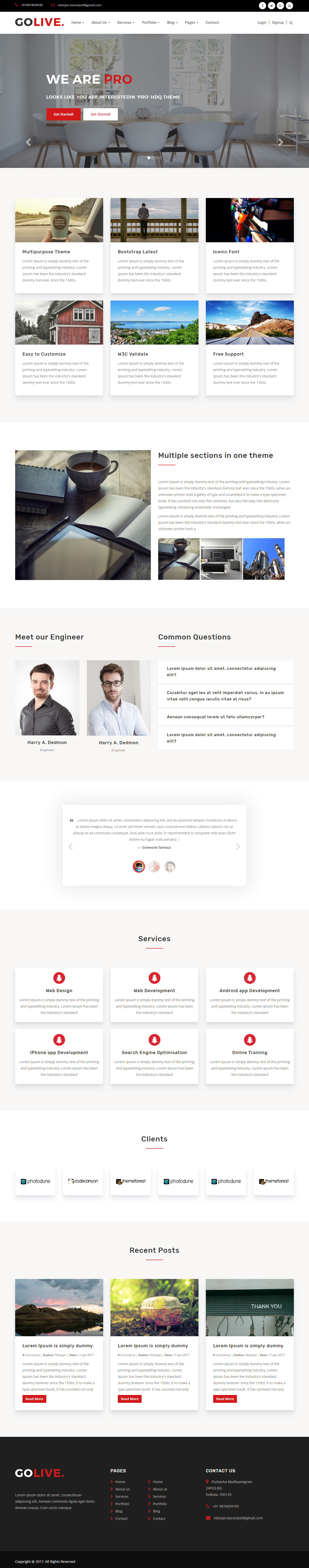 GoLive HTML5 Consulting Template