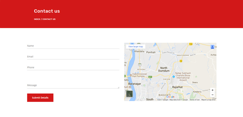 Contact page