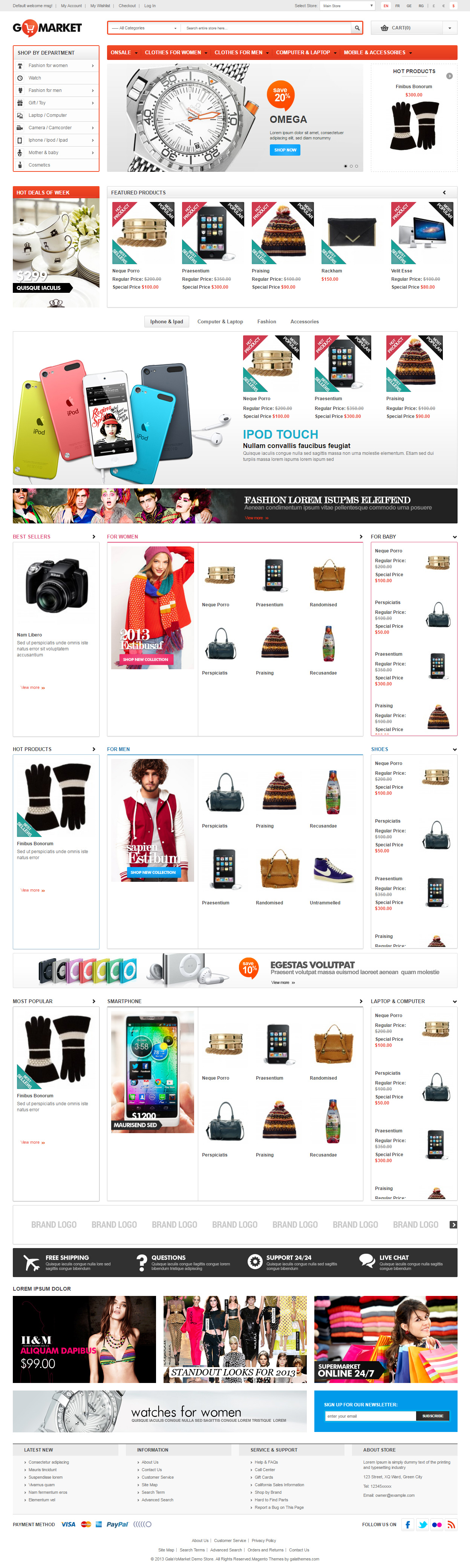 GoMarket Magento Theme like Amazon