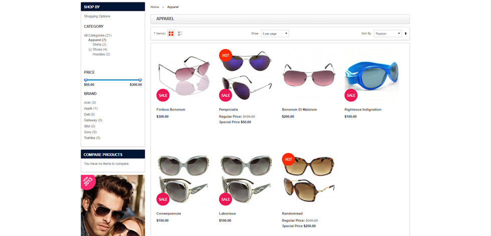Category page
