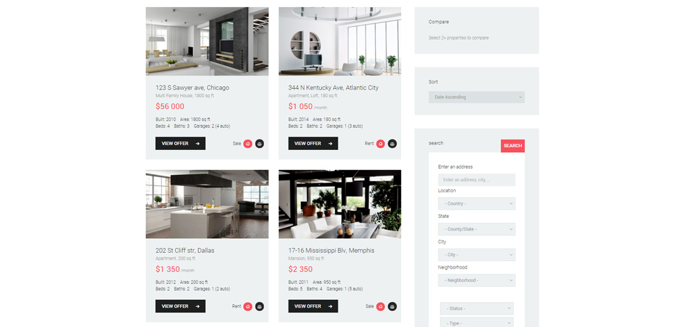 Property listing