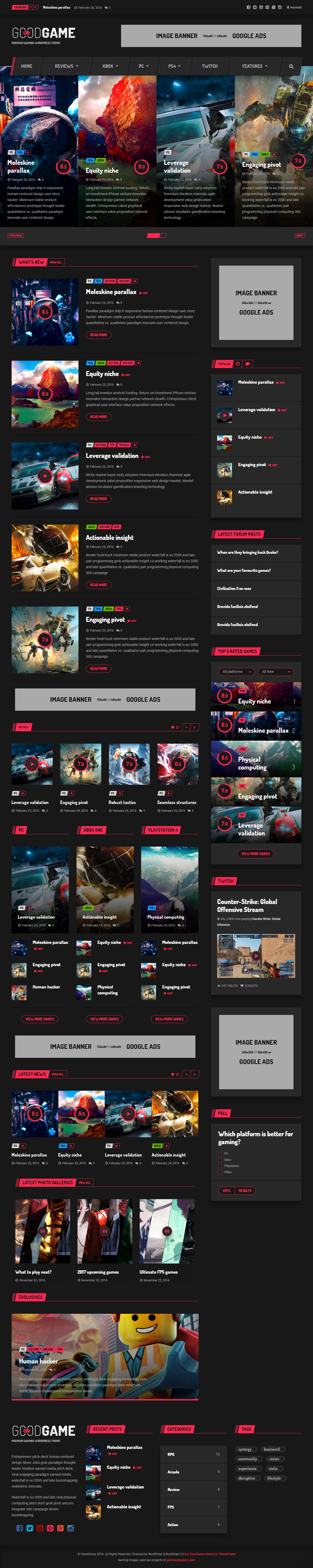 GoodGame WordPress Game Theme
