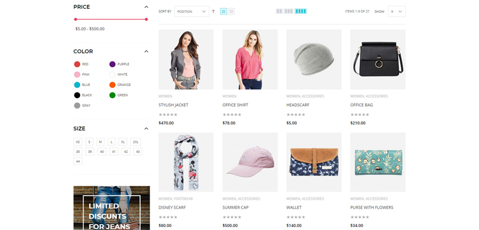 Category page