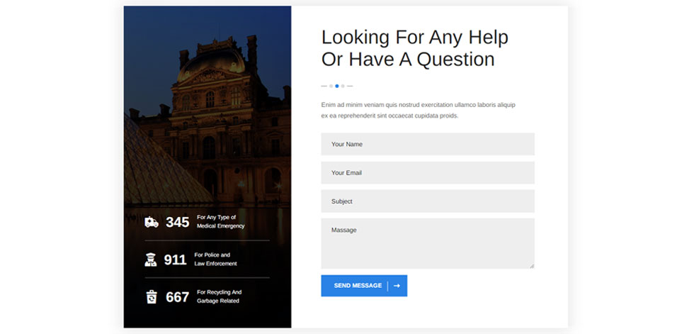 Contact page