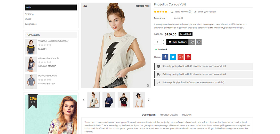 Product page