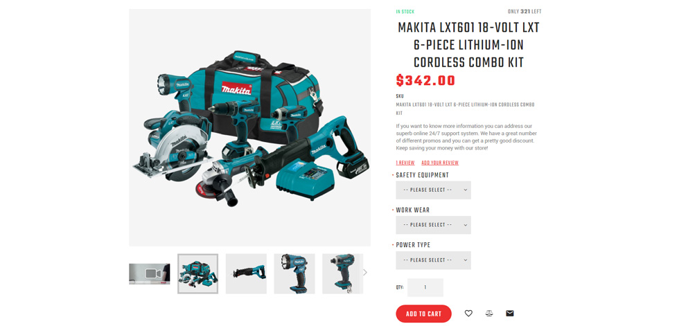 Product page