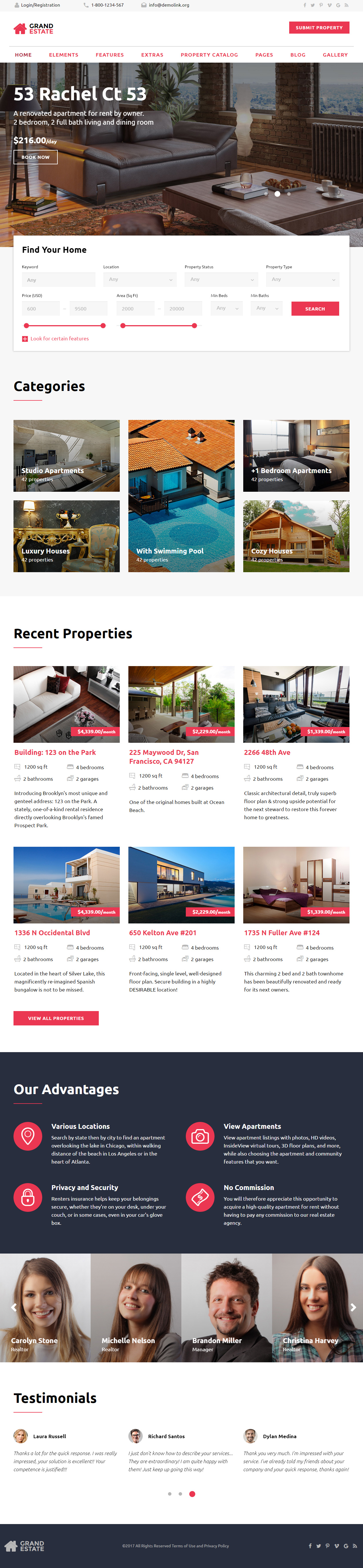 Grand Estate Real Estate Website Templates