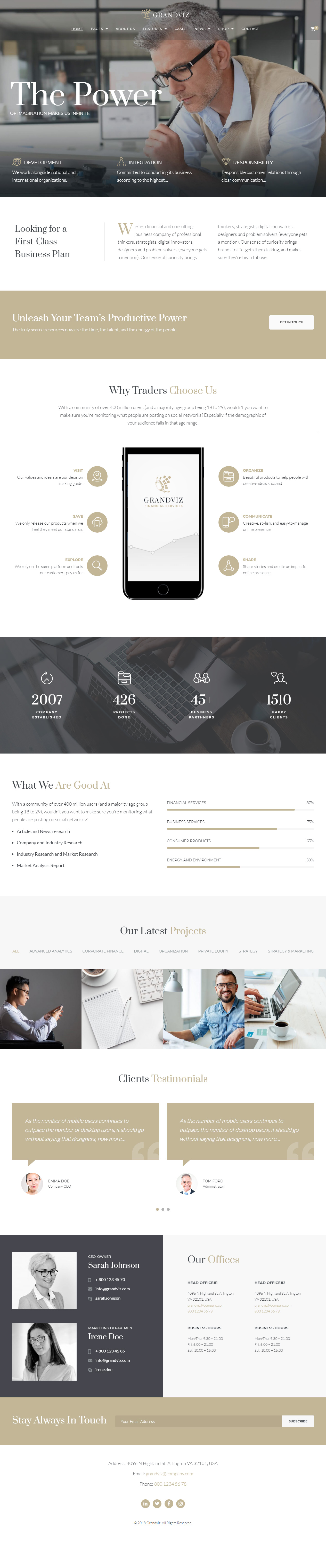 Grandviz Finance WordPress Theme