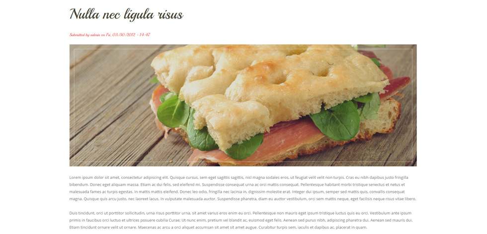 Blog post page