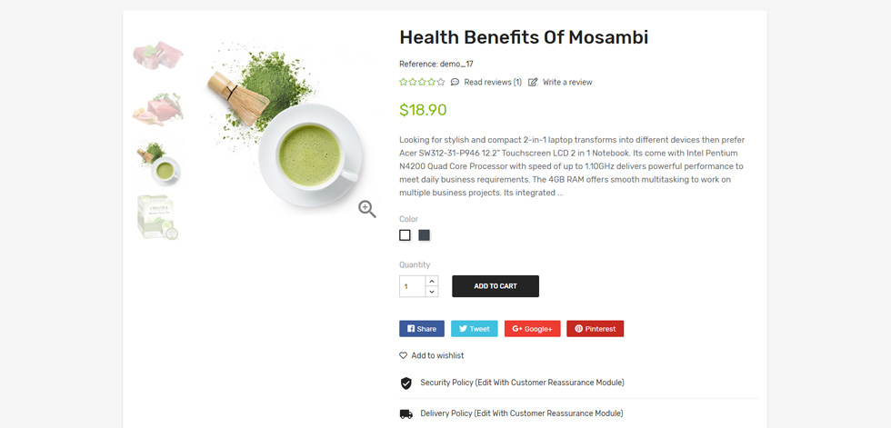 Product page