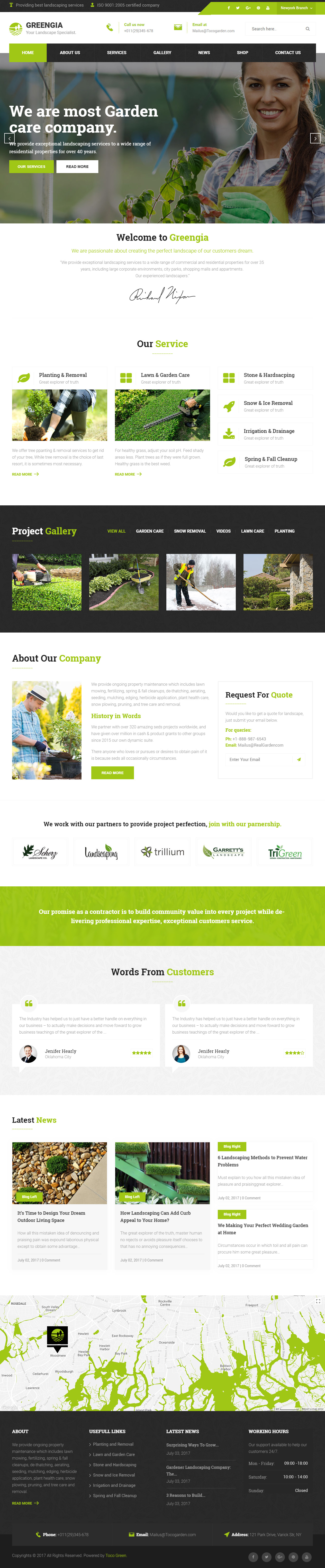 Greengia WordPress Garden Theme