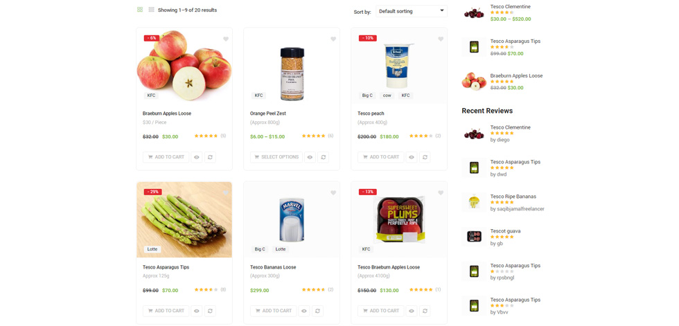 Shop page