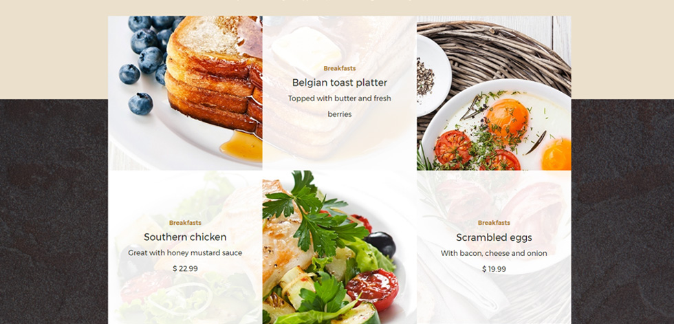 Food menu