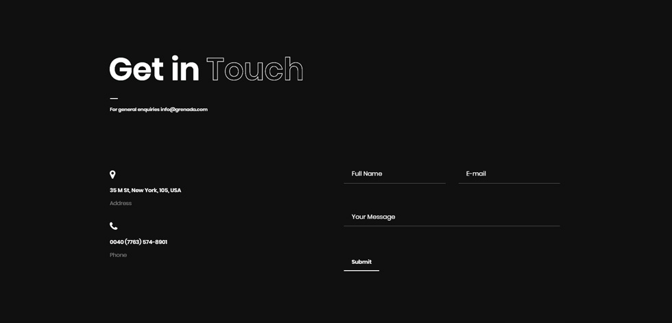 Contact page