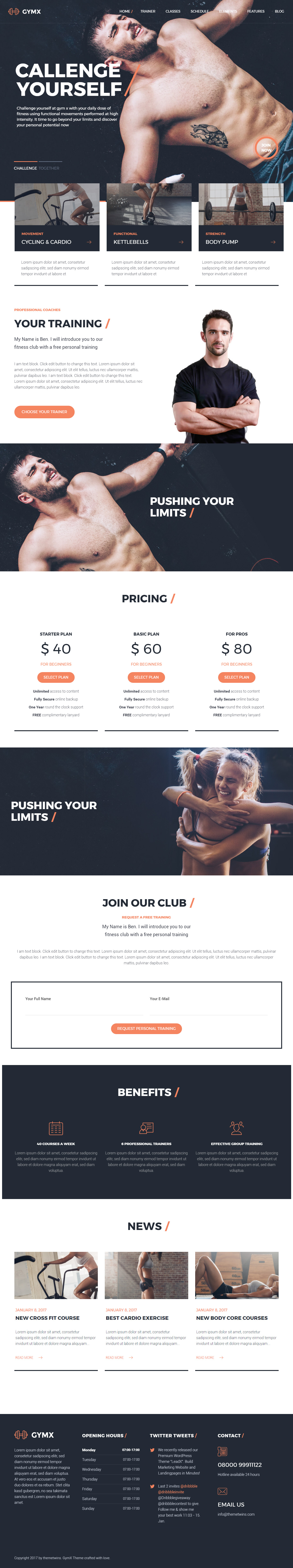 Gym X WordPress Fitness and Gym Themes