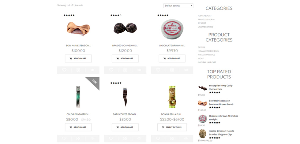 Shop page