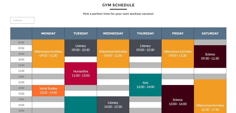 Timetable