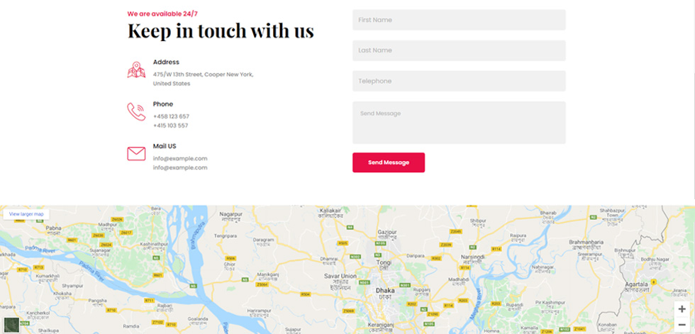 Contact page