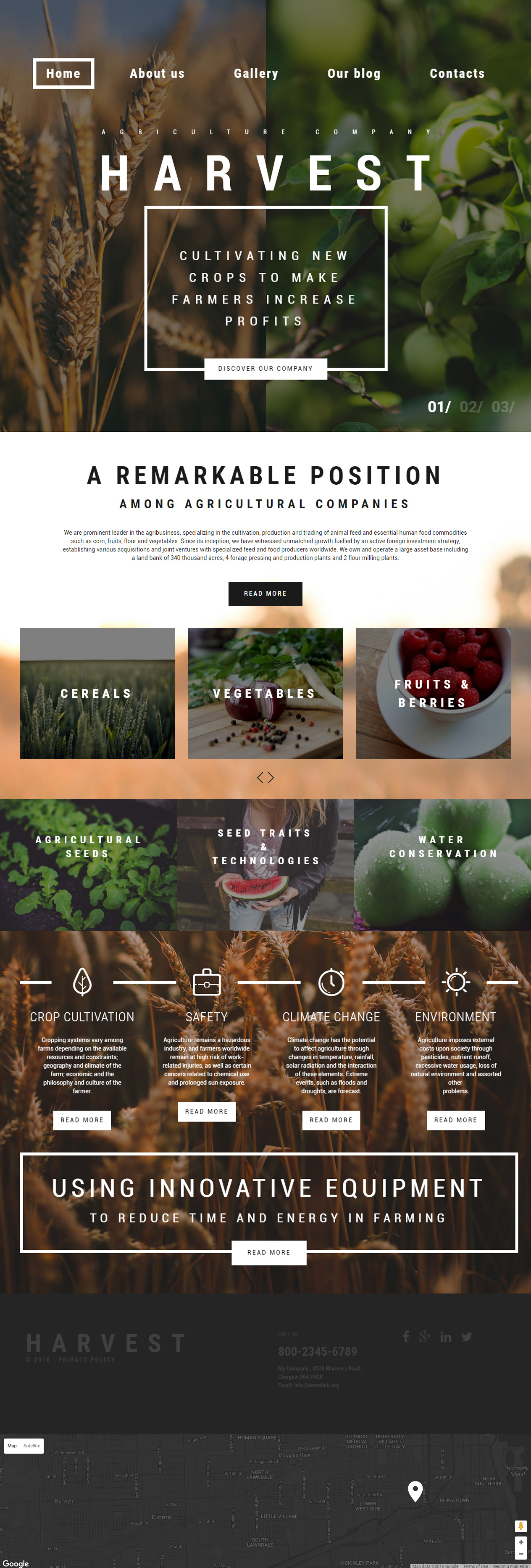 Harvest WordPress Agriculture Theme