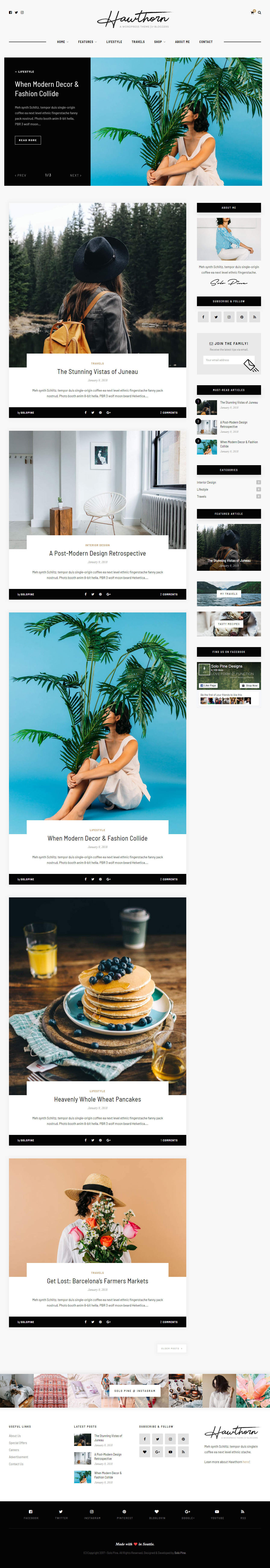 Hawthorn Best Blog WordPress Themes