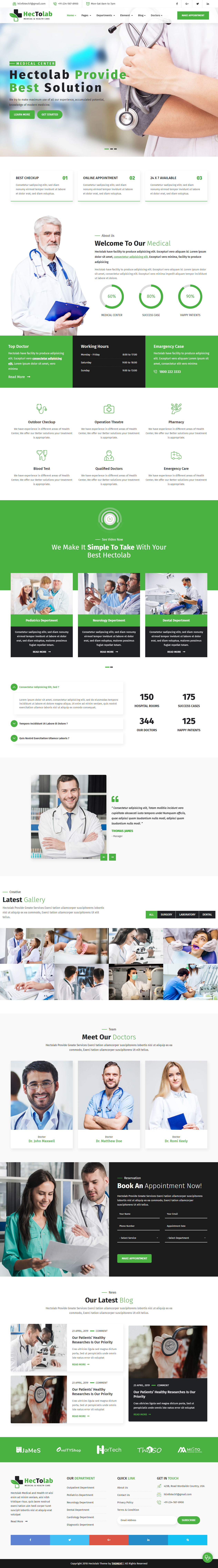Hectolab HTML5 Dentist Templates