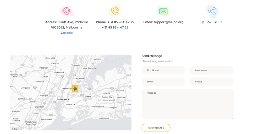 Contact page