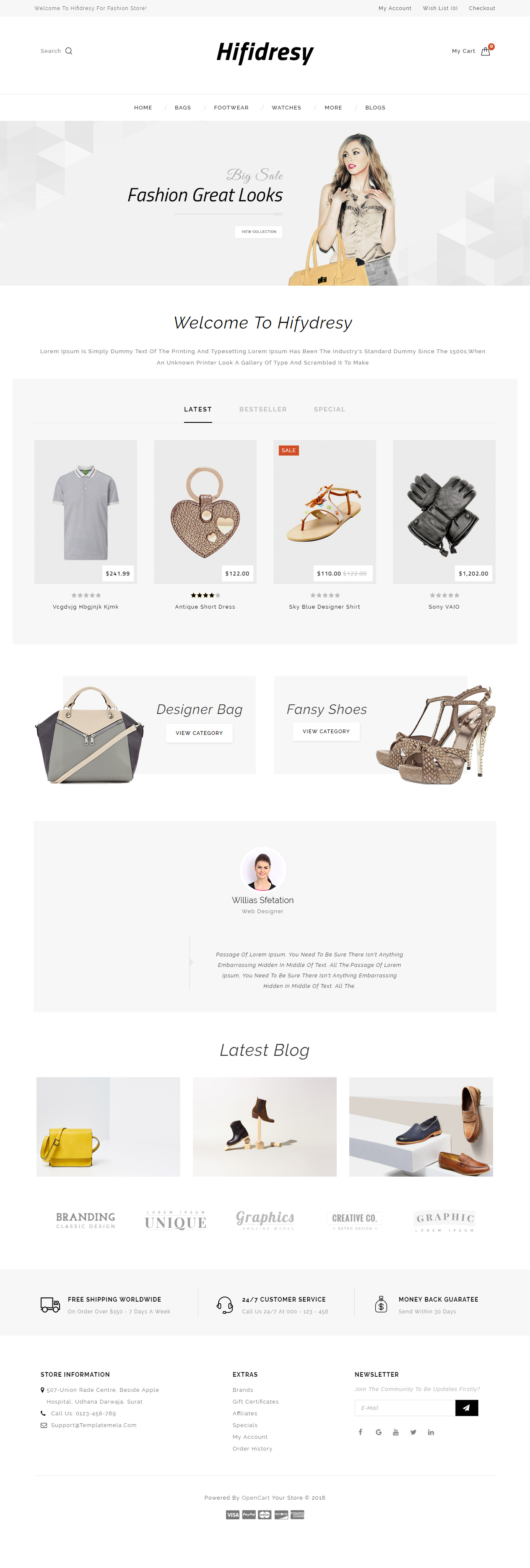 Hifidresy OpenCart Fashion Theme