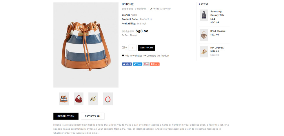 Product page