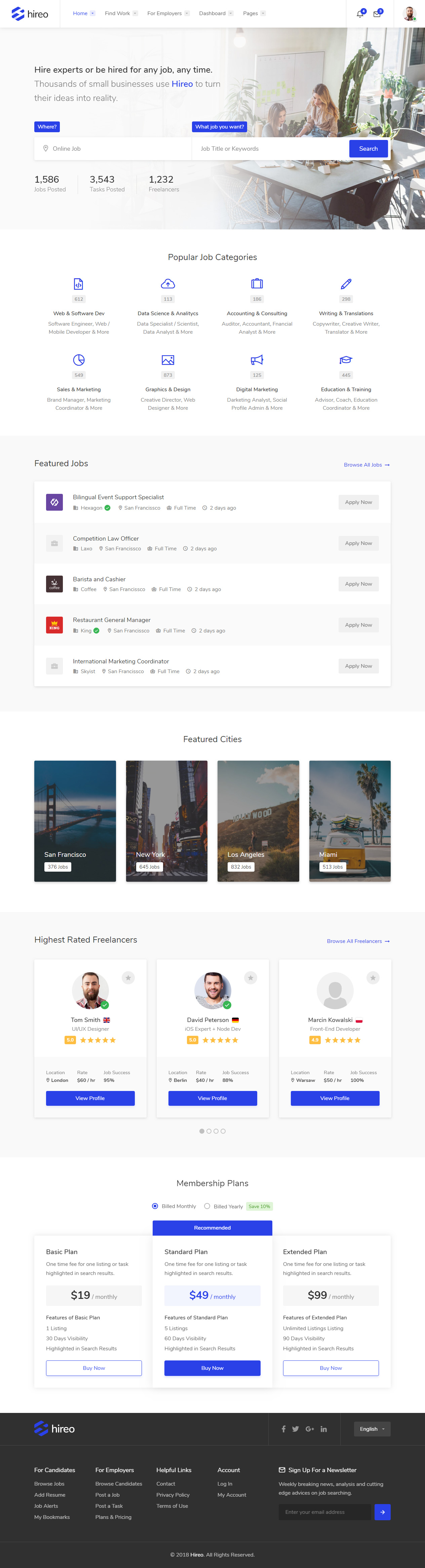 Hireo Freelance Website Templates