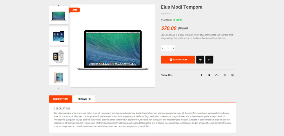 Product page