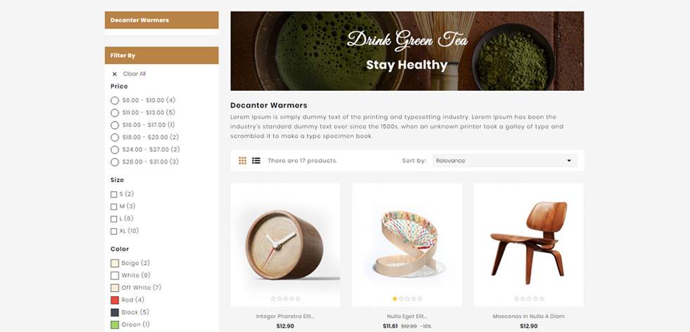 Category page
